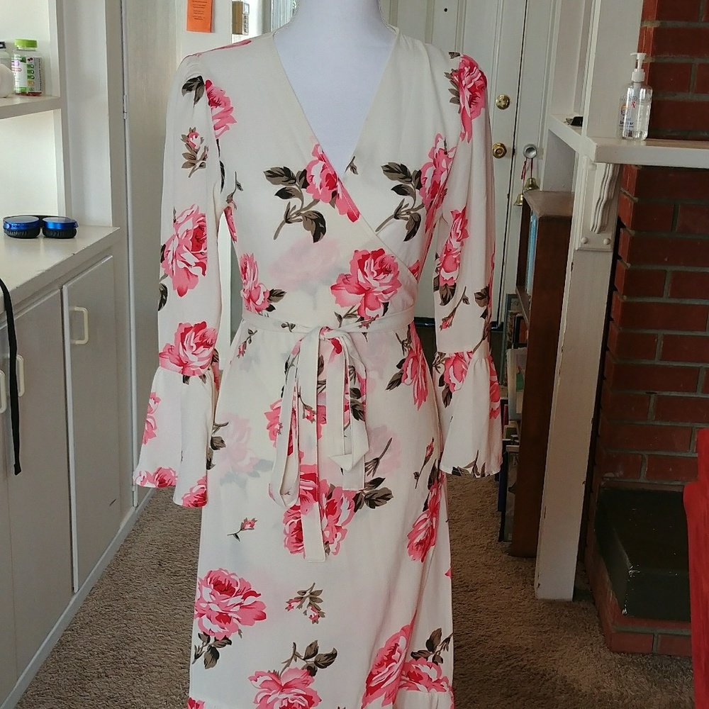 Floral Wrap Dress